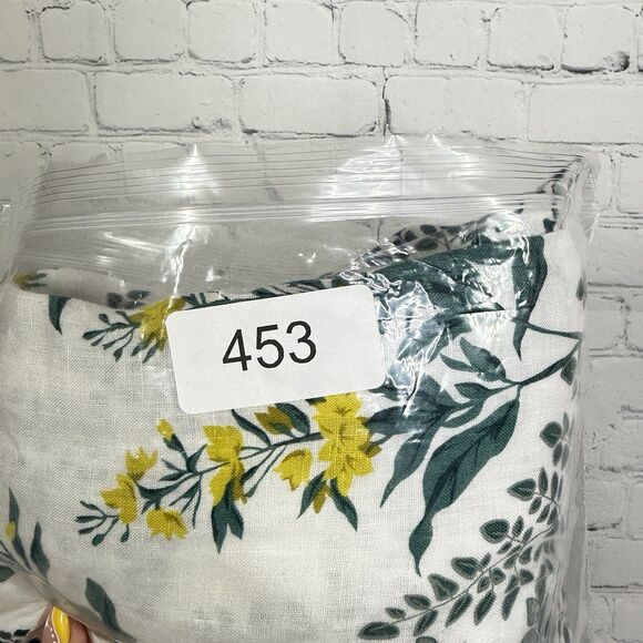 Chinthya Rowley Linen Blouse Women Size Plus 1X Floral Artsy Roll Tab Sleeve Top - Picture 9 of 9